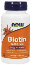 Biotin 5000mcg - 60 Vegetable Capsules