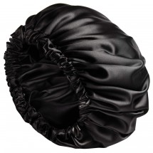 Black Satin Bonnet -Large-60cm
