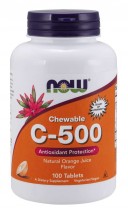 Vitamin Chewable C-500 Natural Orange Juice  Flavor  - 100 Tablets