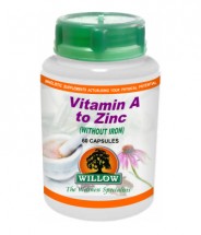 Vitamin A - Zinc (no iron) - 60 Capsules